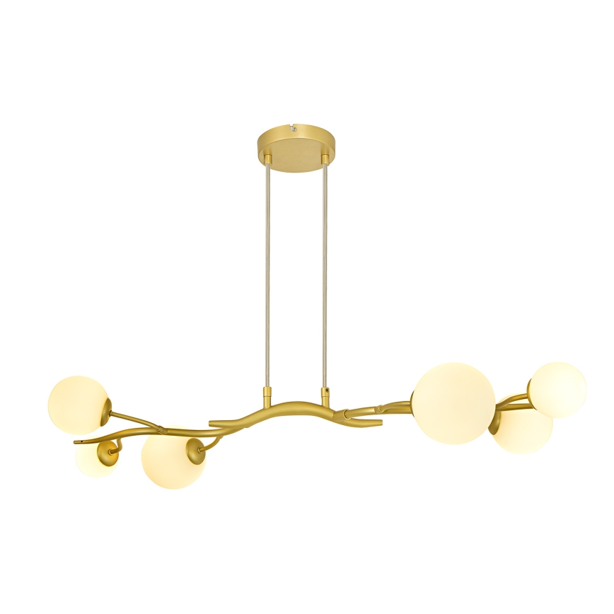Brilagi -  Κρεμαστό φωτιστικό οροφής LED MISTEL 6xG9/3W/230V χρυσό/λευκό