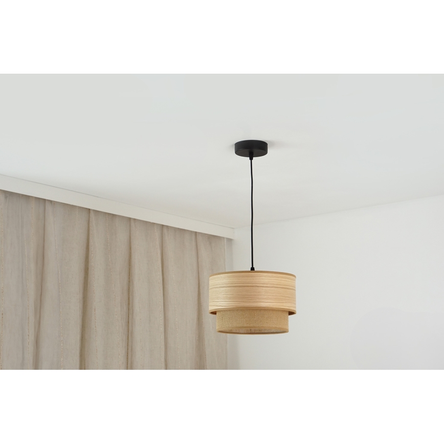 Brilagi - Κρεμαστό φωτιστικό οροφής MONTANA BOHO 1xE27/15W/230V διάμετρος 25 cm καφέ/μαύρο