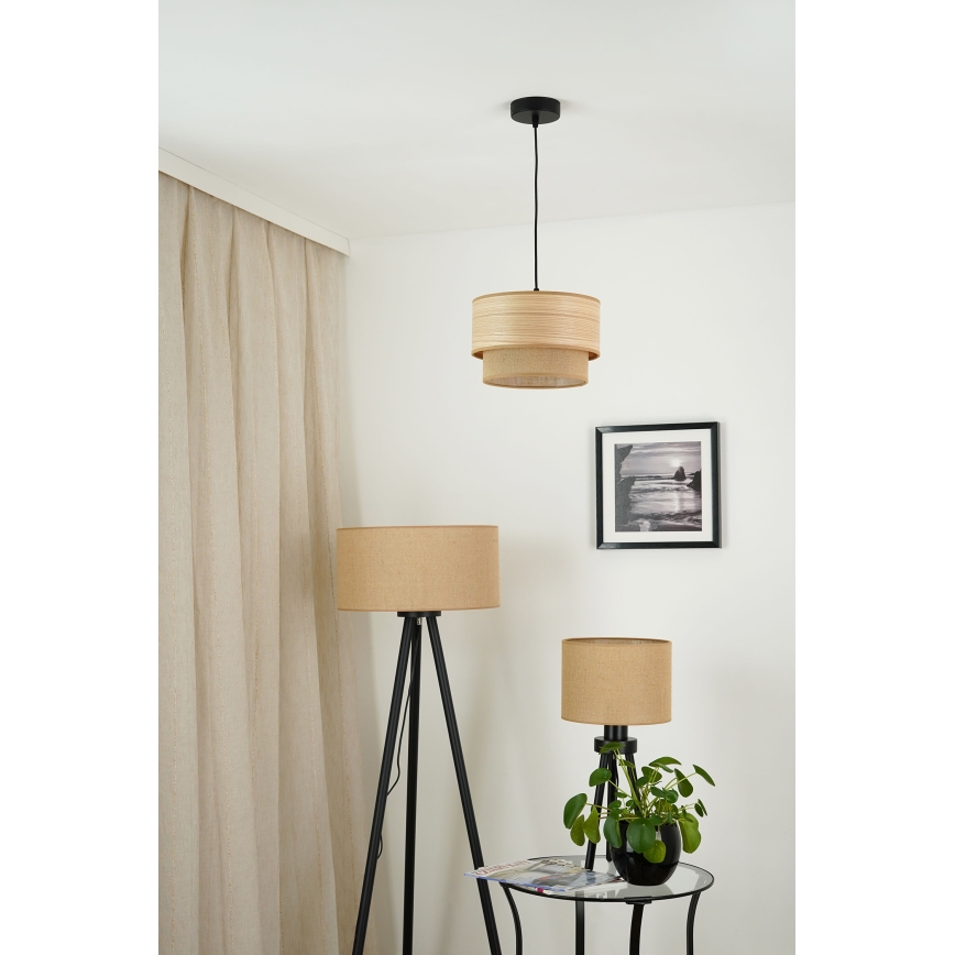 Brilagi - Κρεμαστό φωτιστικό οροφής MONTANA BOHO 1xE27/15W/230V διάμετρος 25 cm καφέ/μαύρο