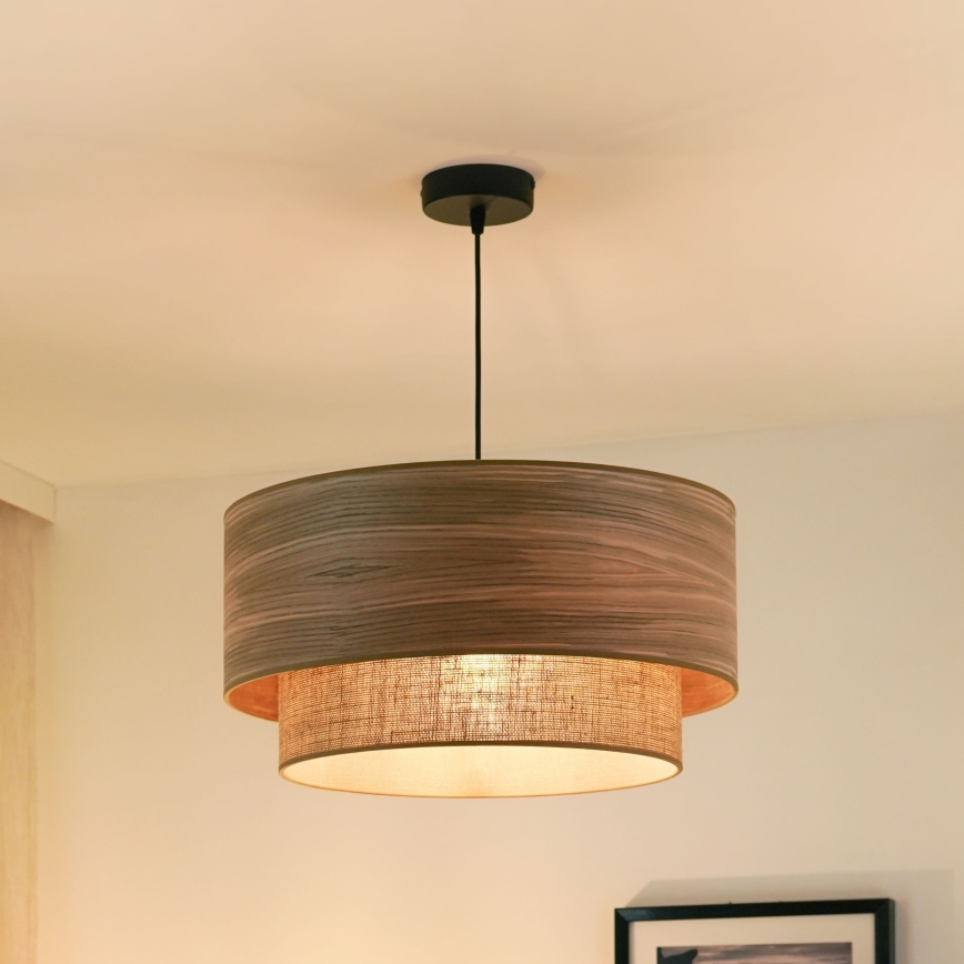 Brilagi - Κρεμαστό φωτιστικό οροφής MONTANA BOHO 1xE27/15W/230V διάμετρος 45 cm καφέ/μαύρο