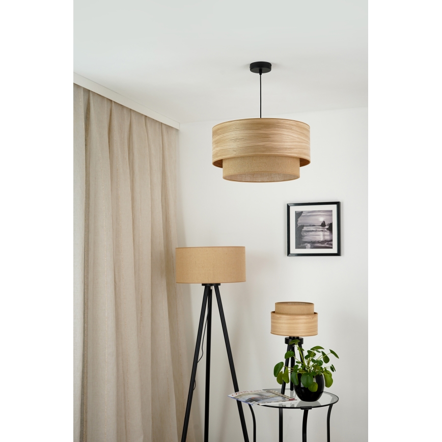 Brilagi - Κρεμαστό φωτιστικό οροφής MONTANA BOHO 1xE27/15W/230V διάμετρος 45 cm καφέ/μαύρο