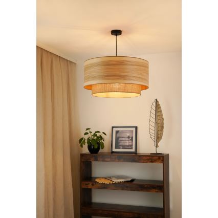 Brilagi - Κρεμαστό φωτιστικό οροφής MONTANA BOHO 1xE27/15W/230V διάμετρος 60 cm καφέ/μαύρο