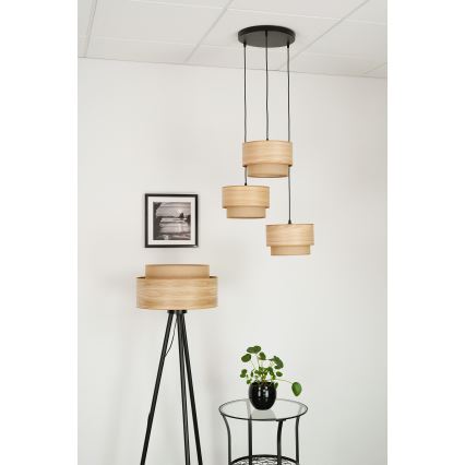 Brilagi - Κρεμαστό φωτιστικό οροφής MONTANA BOHO 3xE27/15W/230V καφέ/μαύρο