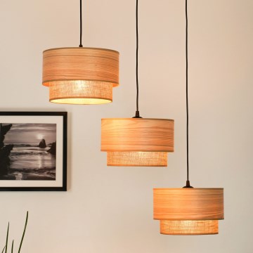 Brilagi - Κρεμαστό φωτιστικό οροφής MONTANA BOHO 3xE27/15W/230V καφέ/μαύρο