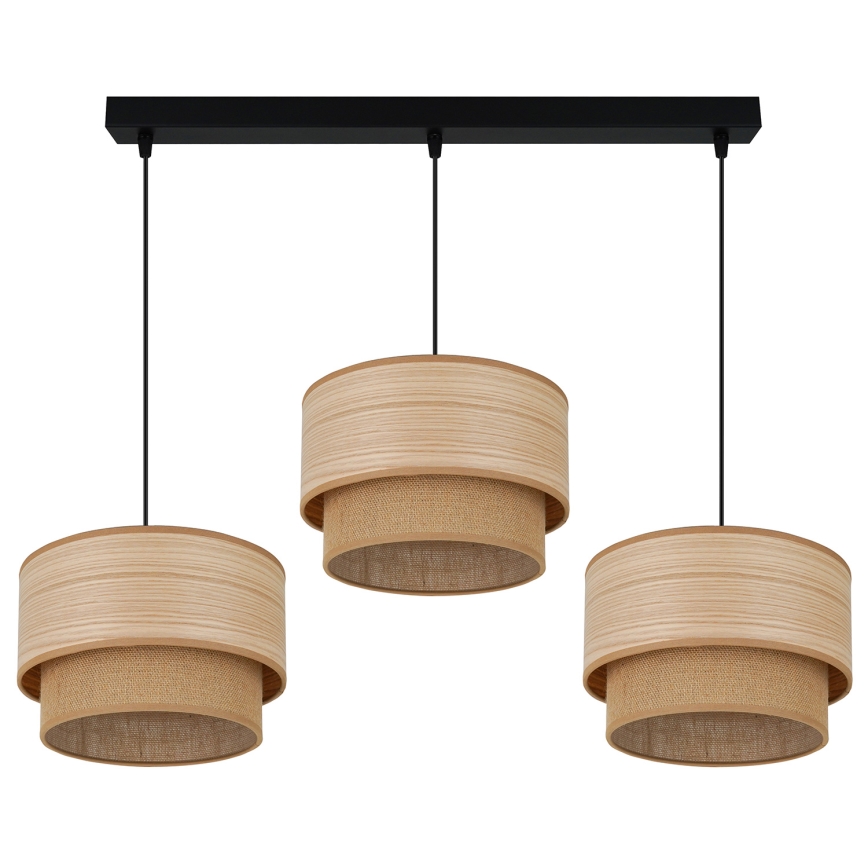 Brilagi - Κρεμαστό φωτιστικό οροφής MONTANA BOHO 3xE27/15W/230V καφέ/μαύρο