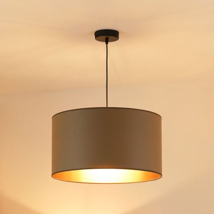 Brilagi - Κρεμαστό φωτιστικό οροφής OREGON ROLLER VEGE 1xE27/15W/230V διάμετρος 45 cm γκρι