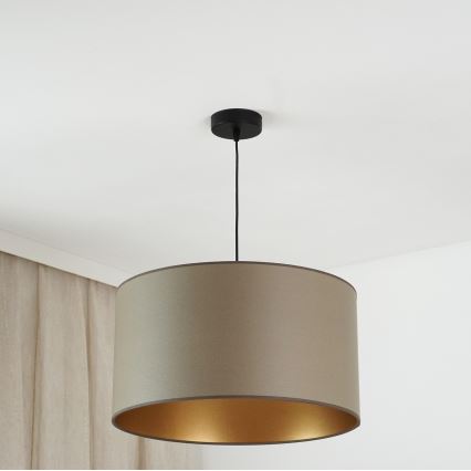 Brilagi - Κρεμαστό φωτιστικό οροφής OREGON ROLLER VEGE 1xE27/15W/230V διάμετρος 45 cm γκρι