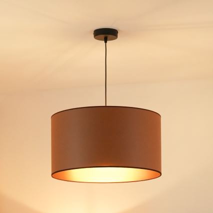 Brilagi - Κρεμαστό φωτιστικό οροφής OREGON ROLLER VEGE 1xE27/15W/230V διάμετρος 45 cm καφέ