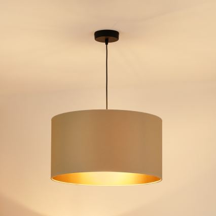Brilagi - Κρεμαστό φωτιστικό οροφής OREGON ROLLER VEGE 1xE27/15W/230V διάμετρος 45 cm μπεζ