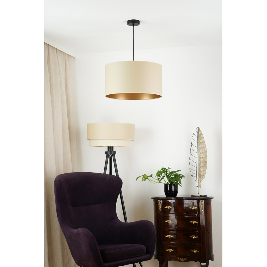 Brilagi - Κρεμαστό φωτιστικό οροφής OREGON ROLLER VEGE 1xE27/15W/230V διάμετρος 45 cm μπεζ