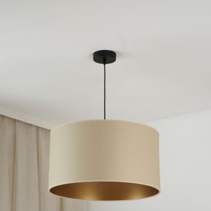 Brilagi - Κρεμαστό φωτιστικό οροφής OREGON ROLLER VEGE 1xE27/15W/230V διάμετρος 45 cm μπεζ