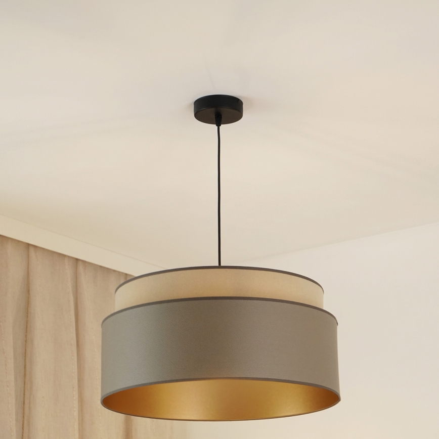 Brilagi - Κρεμαστό φωτιστικό οροφής OREGON VEGE 1xE27/15W/230V διάμετρος 45 cm γκρι