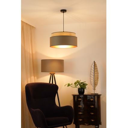Brilagi - Κρεμαστό φωτιστικό οροφής OREGON VEGE 1xE27/15W/230V διάμετρος 45 cm γκρι