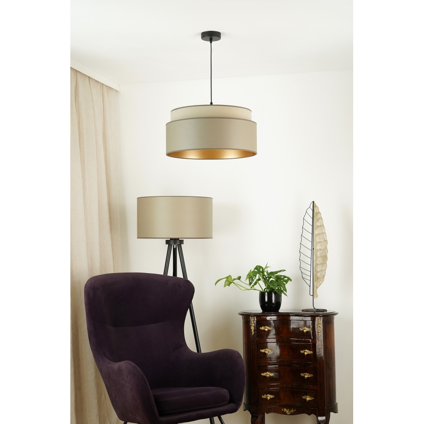 Brilagi - Κρεμαστό φωτιστικό οροφής OREGON VEGE 1xE27/15W/230V διάμετρος 45 cm γκρι