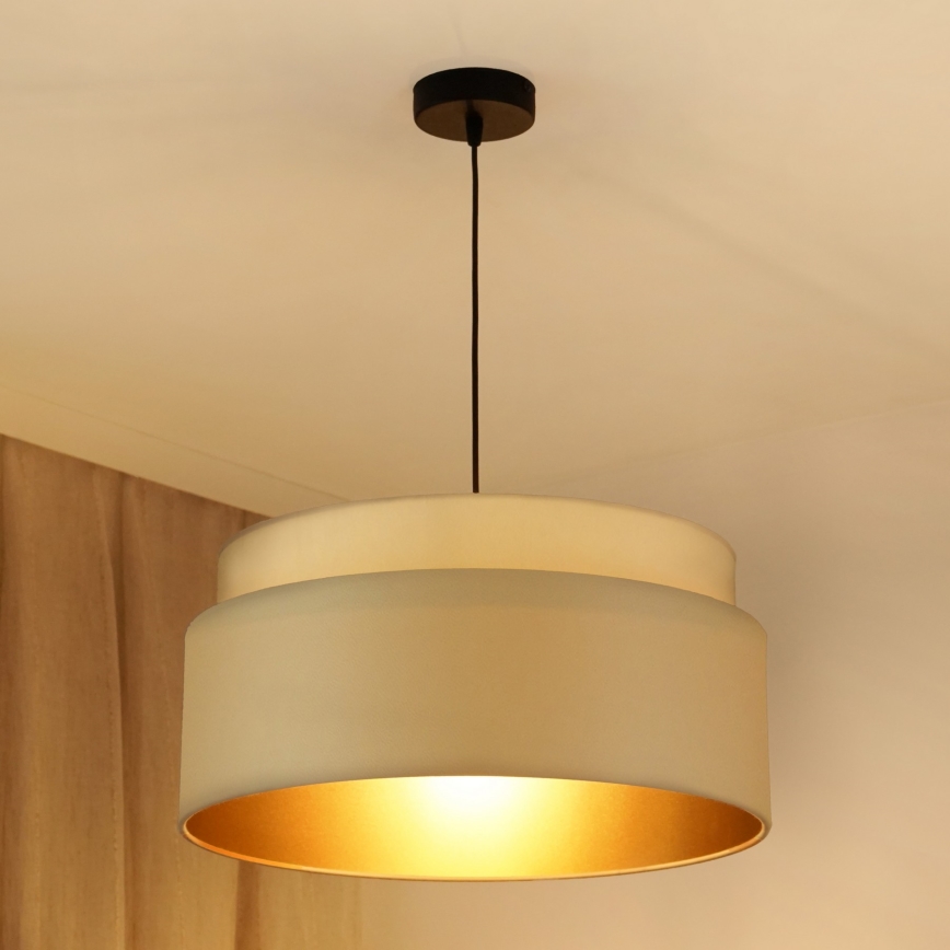 Brilagi - Κρεμαστό φωτιστικό οροφής OREGON VEGE 1xE27/15W/230V διάμετρος 45 cm μπεζ