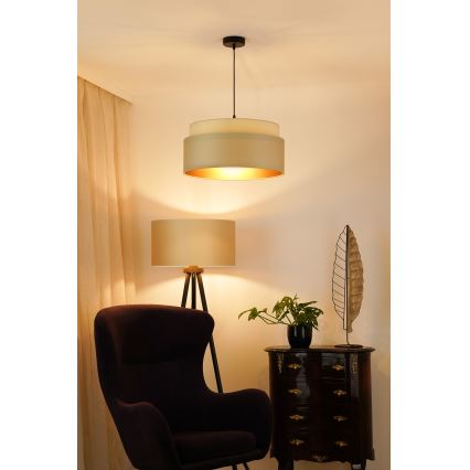 Brilagi - Κρεμαστό φωτιστικό οροφής OREGON VEGE 1xE27/15W/230V διάμετρος 45 cm μπεζ