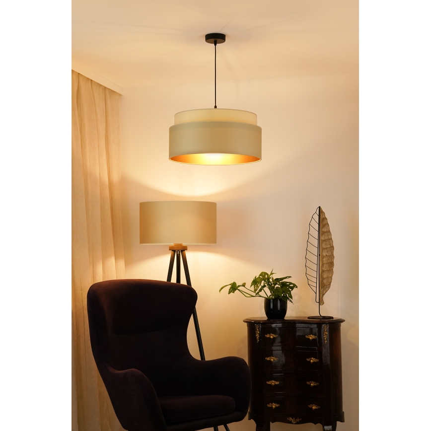 Brilagi - Κρεμαστό φωτιστικό οροφής OREGON VEGE 1xE27/15W/230V διάμετρος 45 cm μπεζ