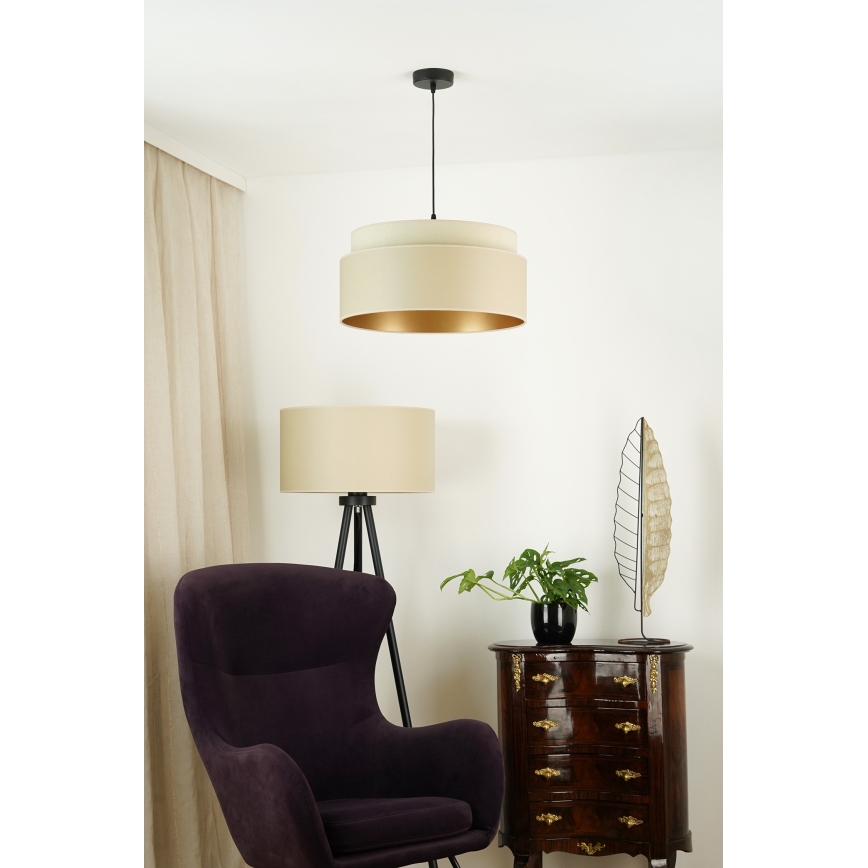 Brilagi - Κρεμαστό φωτιστικό οροφής OREGON VEGE 1xE27/15W/230V διάμετρος 45 cm μπεζ