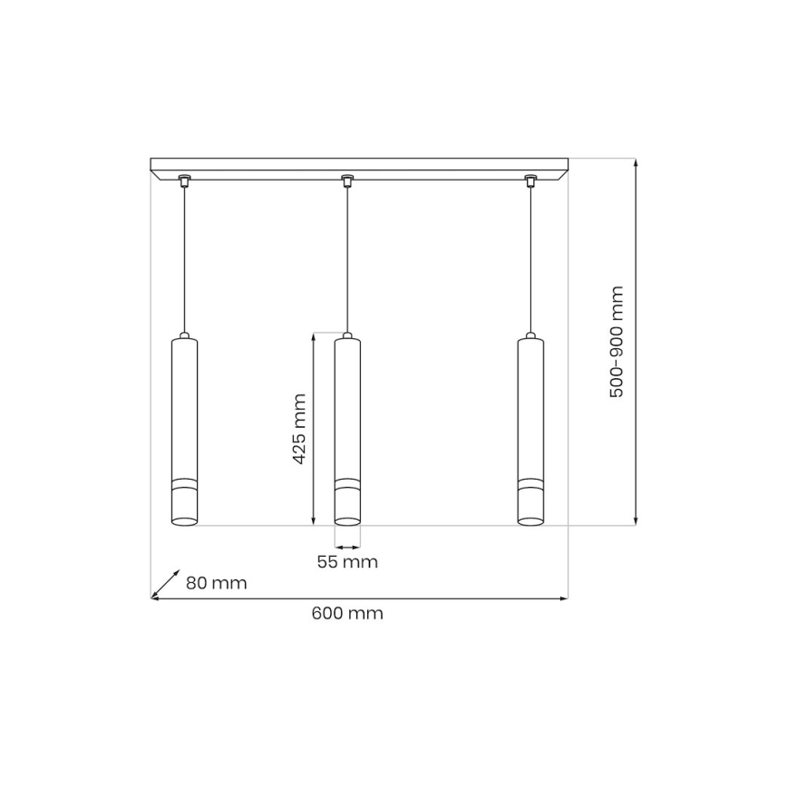 Brilagi - Κρεμαστό φωτιστικό οροφής POKER 3xGU10/25W/230V μπεζ/χρυσό