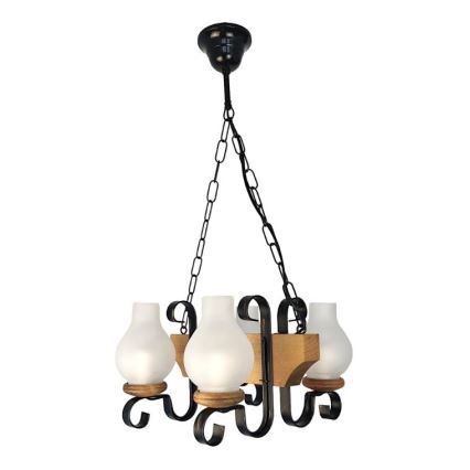 Brilagi - Κρεμαστό φωτιστικό οροφής QUEEN 4xE14/40W/230V οξιά