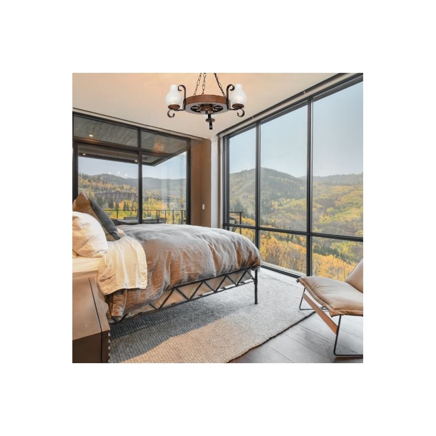 Brilagi - Κρεμαστό φωτιστικό οροφής ROATA 3xE14/40W/230V οξιά/καρυδιά