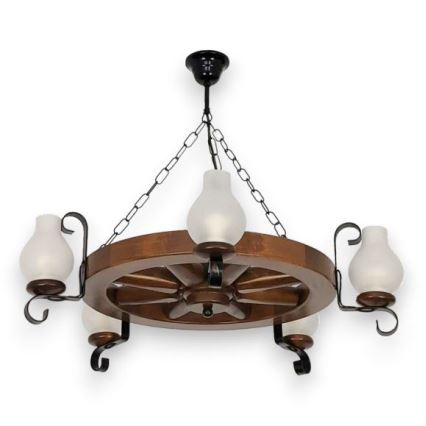 Brilagi - Κρεμαστό φωτιστικό οροφής ROATA 5xE14/40W/230V οξιά/καρυδιά