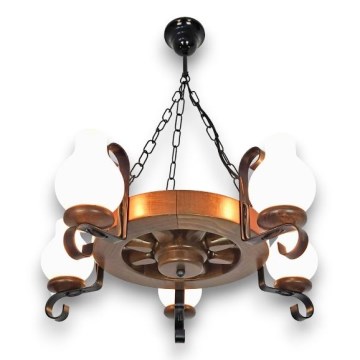 Brilagi - Κρεμαστό φωτιστικό οροφής ROATA 5xE14/40W/230V οξιά/καρυδιά