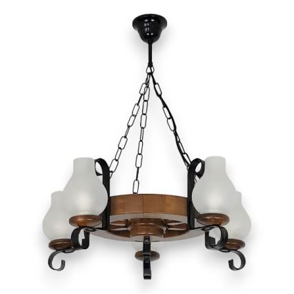 Brilagi - Κρεμαστό φωτιστικό οροφής ROATA 5xE14/40W/230V οξιά/καρυδιά