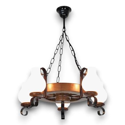 Brilagi - Κρεμαστό φωτιστικό οροφής ROATA 5xE14/40W/230V οξιά/καρυδιά