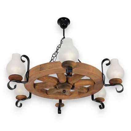 Brilagi - Κρεμαστό φωτιστικό οροφής ROATA 6xE14/40W/230V οξιά