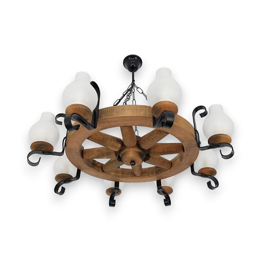 Brilagi - Κρεμαστό φωτιστικό οροφής ROATA 8xE14/40W/230V οξιά