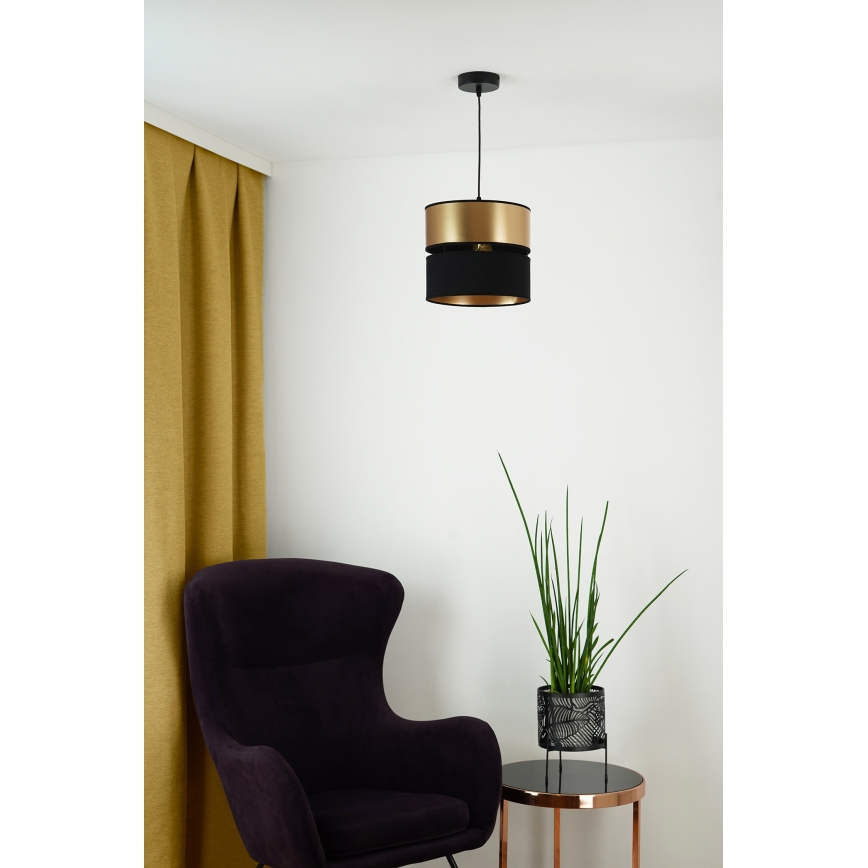 Brilagi - Κρεμαστό φωτιστικό οροφής ROYAL 1xE27/15W/230V διάμετρος 25 cm μαύρο/χρυσό