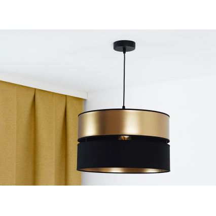 Brilagi - Κρεμαστό φωτιστικό οροφής ROYAL 1xE27/15W/230V διάμετρος 40 cm μαύρο/χρυσό