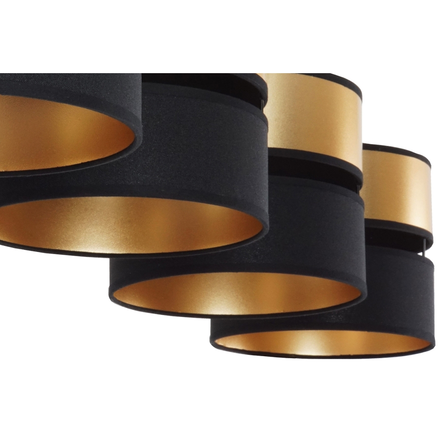 Brilagi - Κρεμαστό φωτιστικό οροφής ROYAL 4xE27/15W/230V μαύρο/χρυσό