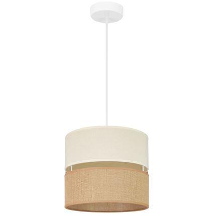 Brilagi - Κρεμαστό φωτιστικό οροφής ROYAL YUTE 1xE27/15W/230V διάμετρος 25 cm μπεζ/κρεμ