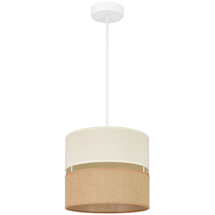 Brilagi - Κρεμαστό φωτιστικό οροφής ROYAL YUTE 1xE27/15W/230V διάμετρος 25 cm μπεζ/κρεμ