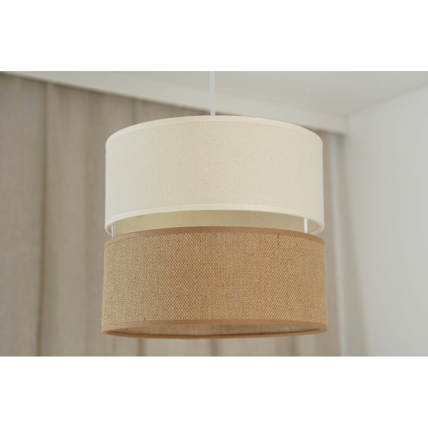 Brilagi - Κρεμαστό φωτιστικό οροφής ROYAL YUTE 1xE27/15W/230V διάμετρος 25 cm μπεζ/κρεμ