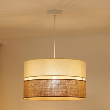 Brilagi - Κρεμαστό φωτιστικό οροφής ROYAL YUTE 1xE27/15W/230V διάμετρος 40 cm μπεζ/κρεμ