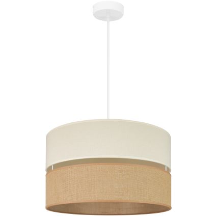 Brilagi - Κρεμαστό φωτιστικό οροφής ROYAL YUTE 1xE27/15W/230V διάμετρος 40 cm μπεζ/κρεμ