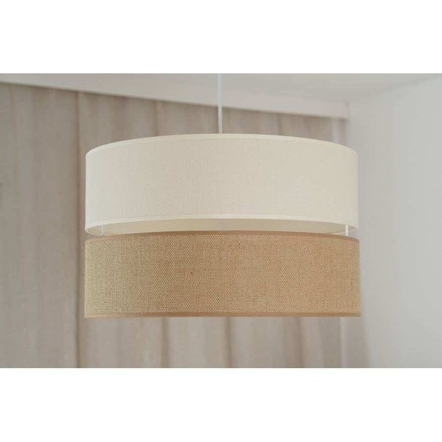 Brilagi - Κρεμαστό φωτιστικό οροφής ROYAL YUTE 1xE27/15W/230V διάμετρος 40 cm μπεζ/κρεμ