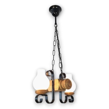 Brilagi - Κρεμαστό φωτιστικό οροφής RUSTIC 2xE14/40W/230V οξιά