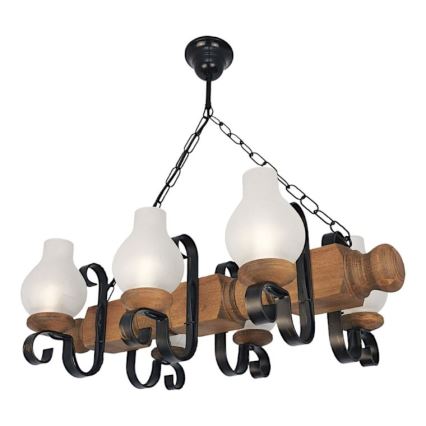 Brilagi - Κρεμαστό φωτιστικό οροφής RUSTIC 6xE14/40W/230V οξιά