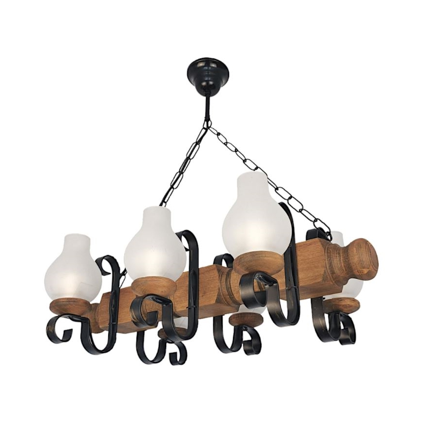 Brilagi - Κρεμαστό φωτιστικό οροφής RUSTIC 6xE14/40W/230V οξιά