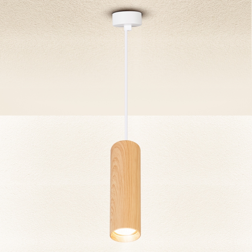 Brilagi - Κρεμαστό φωτιστικό οροφής SELE 1xGU10/30W/230V λευκό/δρύινο ντεκόρ