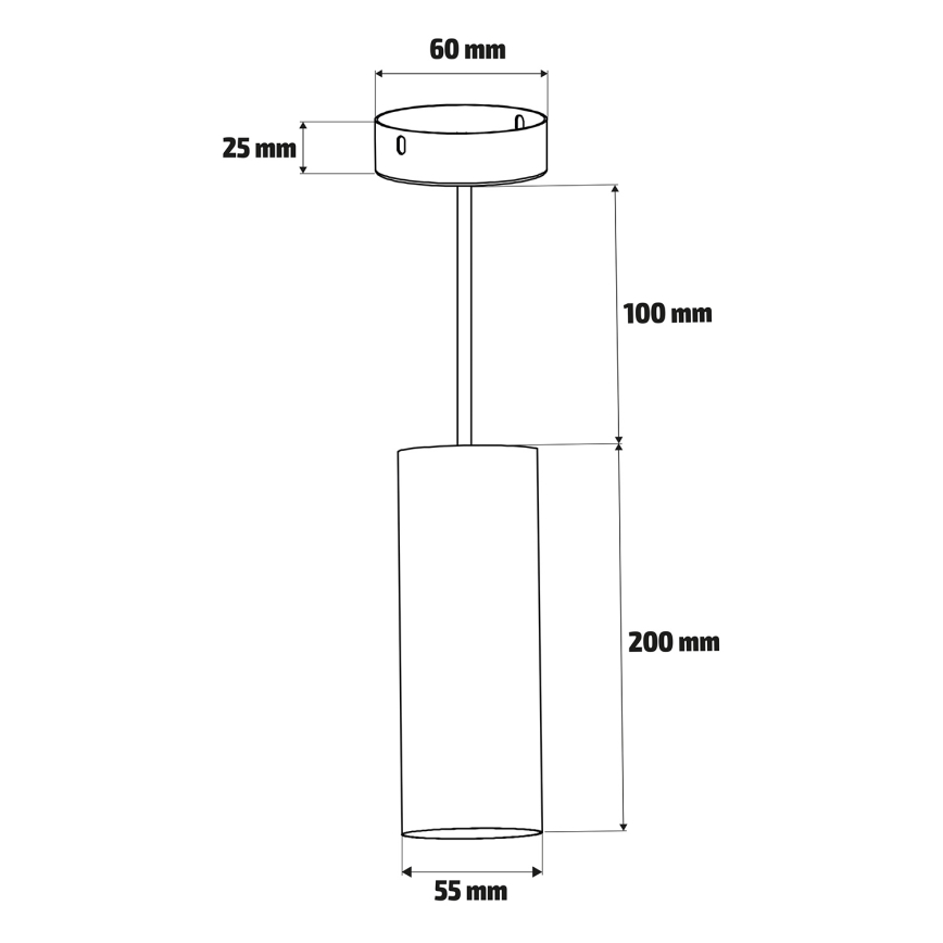 Brilagi - Κρεμαστό φωτιστικό οροφής SELE 1xGU10/30W/230V λευκό/δρύινο ντεκόρ