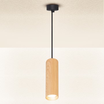 Brilagi - Κρεμαστό φωτιστικό οροφής SELE 1xGU10/30W/230V μαύρο/δρύινο ντεκόρ