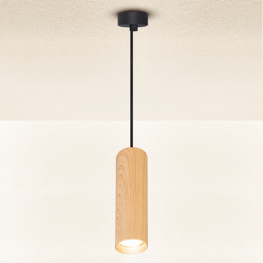 Brilagi - Κρεμαστό φωτιστικό οροφής SELE 1xGU10/30W/230V μαύρο/δρύινο ντεκόρ