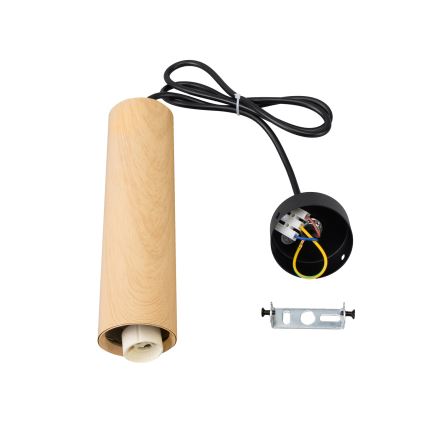Brilagi - Κρεμαστό φωτιστικό οροφής SELE 1xGU10/30W/230V μαύρο/δρύινο ντεκόρ