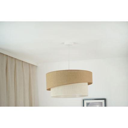 Brilagi - Κρεμαστό φωτιστικό οροφής SHINE 1xE27/15W/230V διάμετρος 50 cm μπεζ/κρεμ