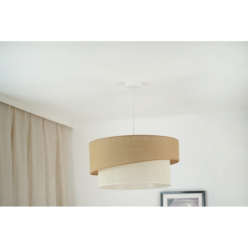 Brilagi - Κρεμαστό φωτιστικό οροφής SHINE 1xE27/15W/230V διάμετρος 50 cm μπεζ/κρεμ